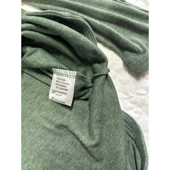 Popyoung Green Scoop neck Long Sleeve T-shirt size 3x - Picture 3 of 4